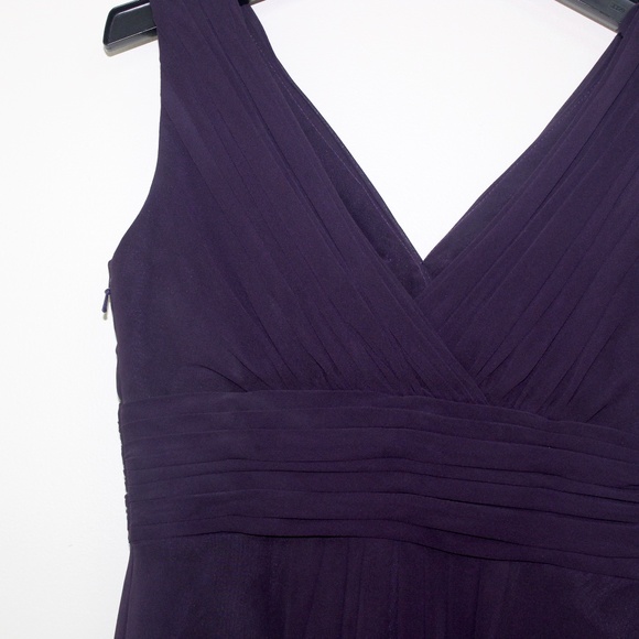 Bill Levkoff Plum Bridesmaid Dress - Size 10 - Picture 5 of 8